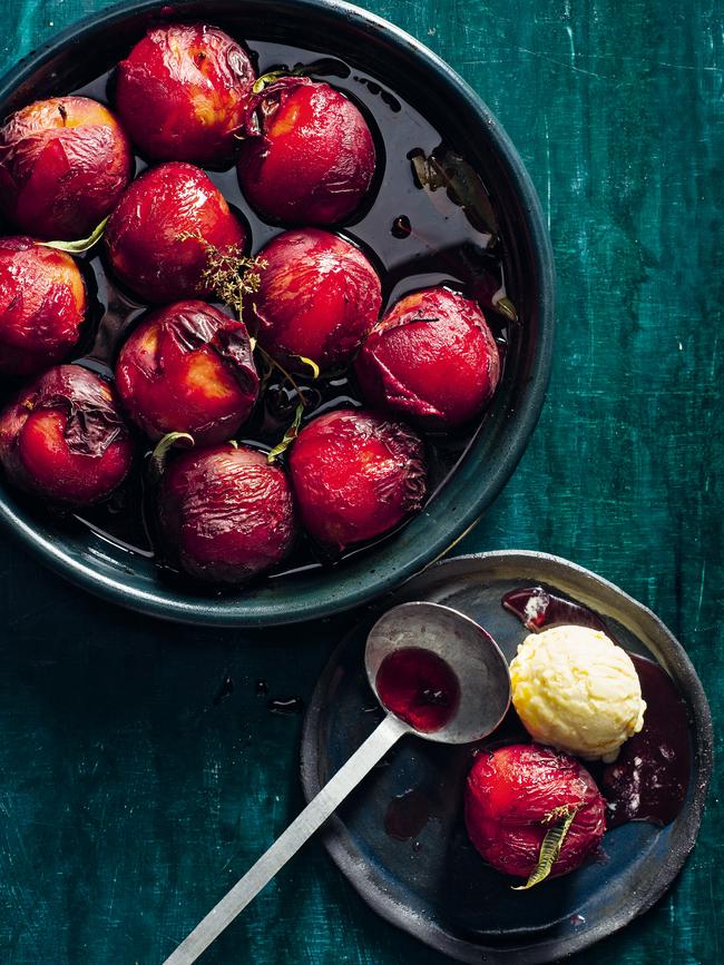 Lip-smacking: baked Verbena plums.