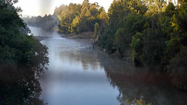 Mist swirling of the Mary River at Kidd Bridge. Picture: Frances Klein