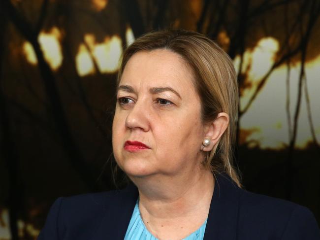 Premier Annastacia Palaszczuk speaking after a Queensland Disaster Management meeting in relation to the ongoing bushfire emergency. Kedron 1st November 2023 Picture David Clark