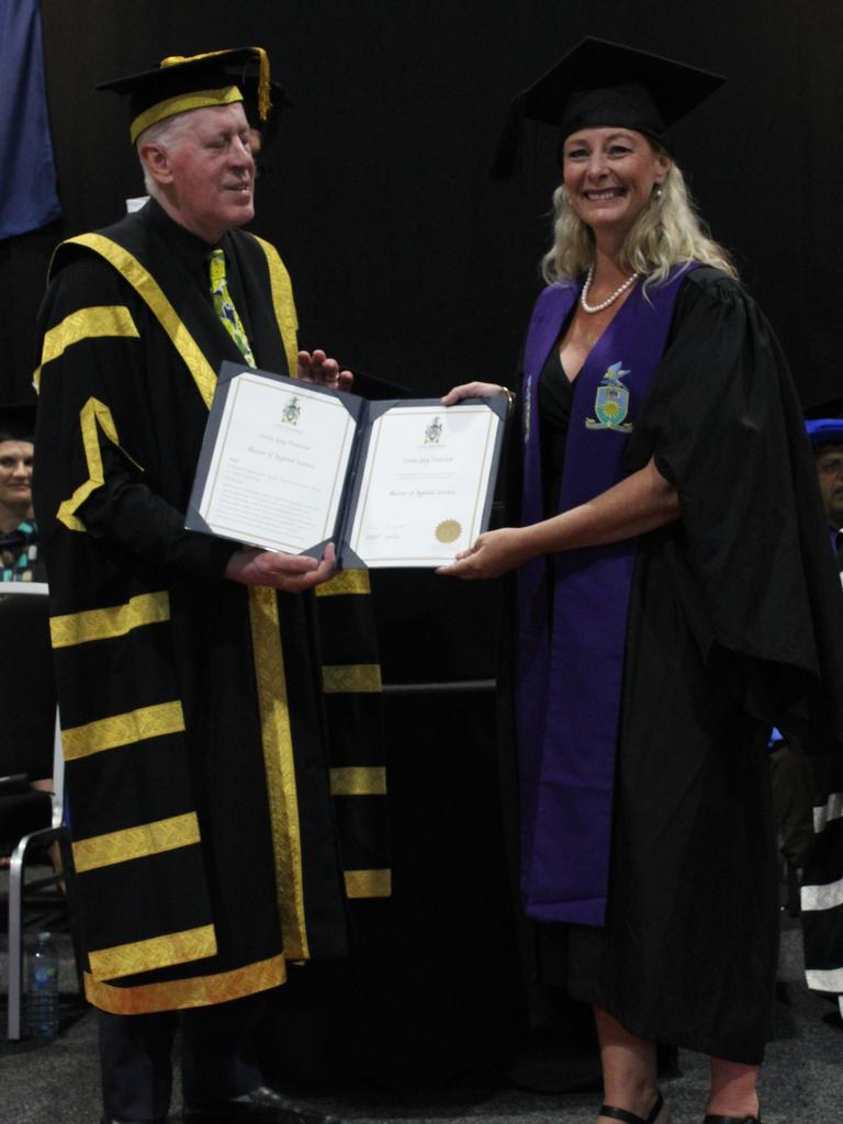 Sonia Petersen graduated with a Master of Applied Science at the CQUniversity graduation ceremony in Bundaberg on December 14, 2023.