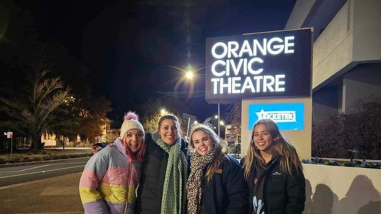 Bec Sammut (l) with her three friends after securing their tickets to the Eras Tour. Picture: Supplied