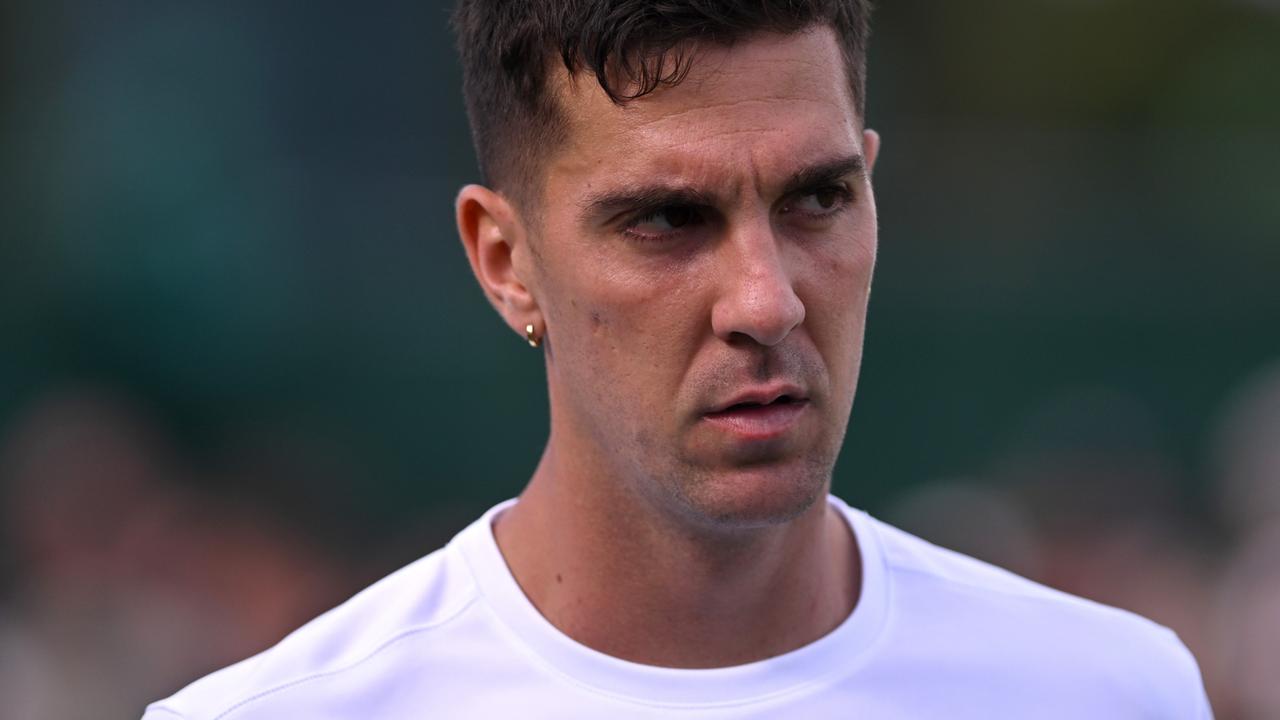 Wimbledon 2024; Thanasi Kokkinakis vs. Lucas Pouille, Thanasi ...