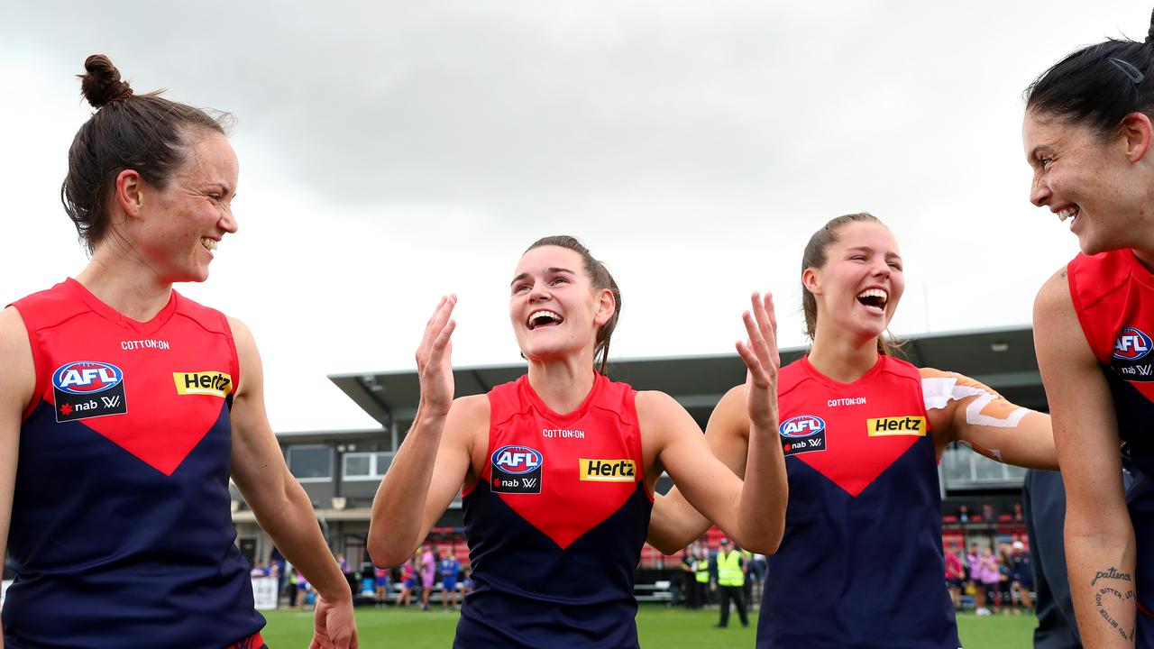 The Demons know what it’s like to just miss out on the finals … it’s happened for three years running. Picture: Getty Images