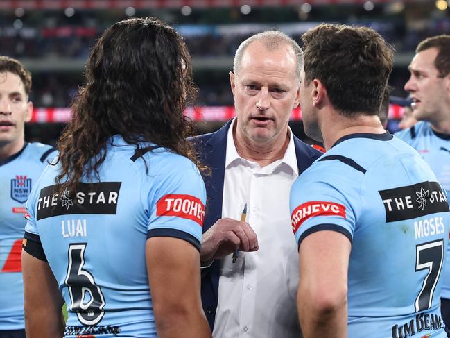 NSW Blues coach Michael Maguire has shown he knows how and where to beat Queensland. Picture: Getty Images