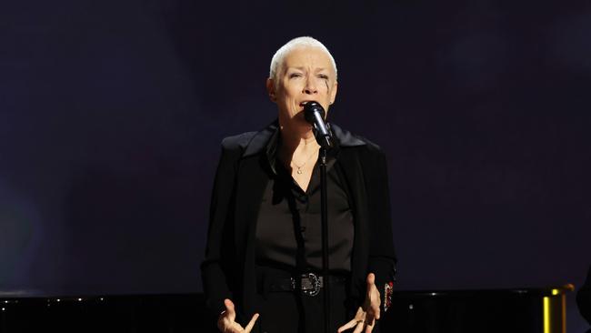 Annie Lennox performs in tribute to Sinead O’Connor at the 66th Grammy Awards. Picture: Kevin Winter/Getty Images