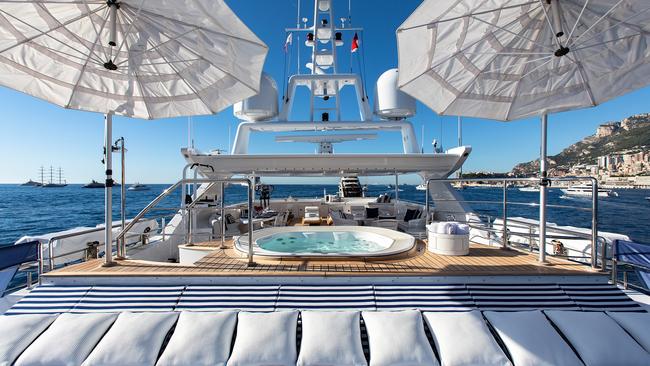 Ian Malouf' s super yacht Mischief . Picture: Ahoy Club