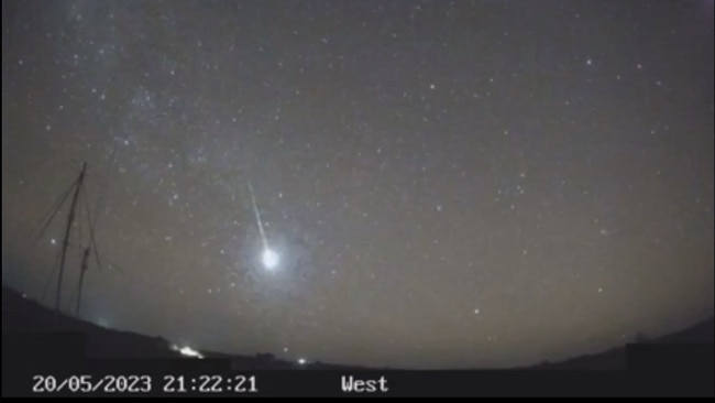 Mareeba farmer Macello Avolio, who caught the unusual space event on camera, suspects a meteor is behind the “fireball” that lit up Far North Queensland skies