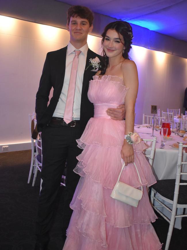 Piper Boyd and Isaac Sellwood at Queensland Academies Creative Industries formal.