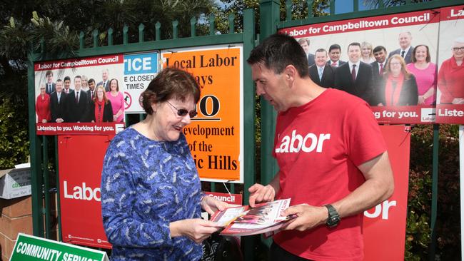 George Briticevic on election day. Picture: Robert Pozo