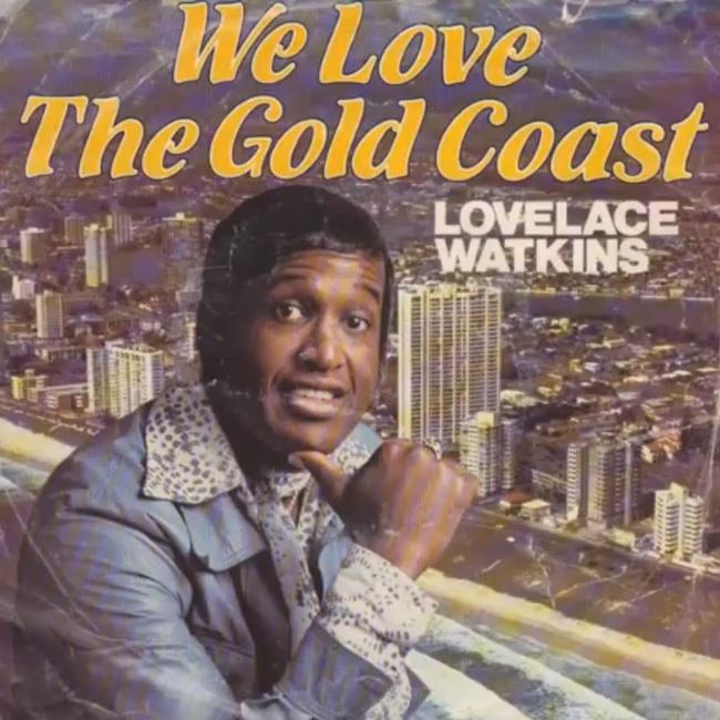 Blast from the past: Lovelace Watkins’ 1970s single We Love The Gold Coast. Picture: Supplied.