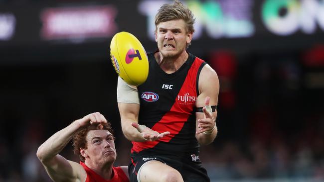 Essendon defender Michael Hurley will be eased into pre-season training after off-season hip and wrist surgery. Picture. Phil Hillyard