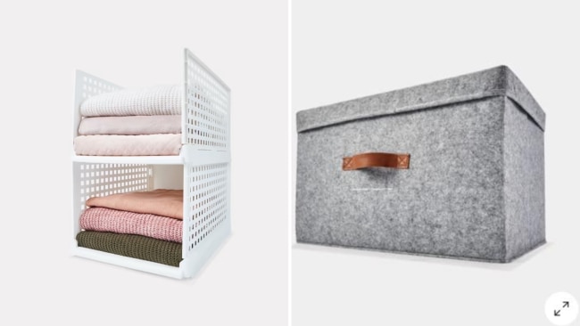 Slide out drawer (left) and felt box (right) Image: Kmart