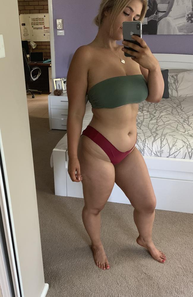 Paige Thulborn, 24, began her weight loss transformation in December 2018. Picture: Supplied