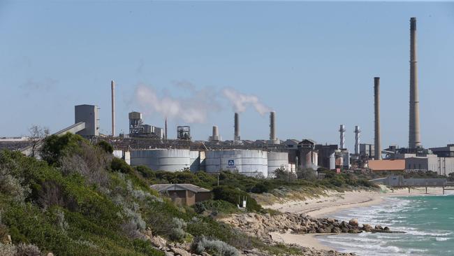 Alcoa’s Kwinana refinery, south of Perth.