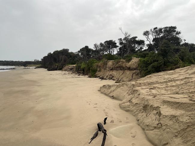 The erosion on the beach has only gotten worse overtime. Picture: Jack Colantuono