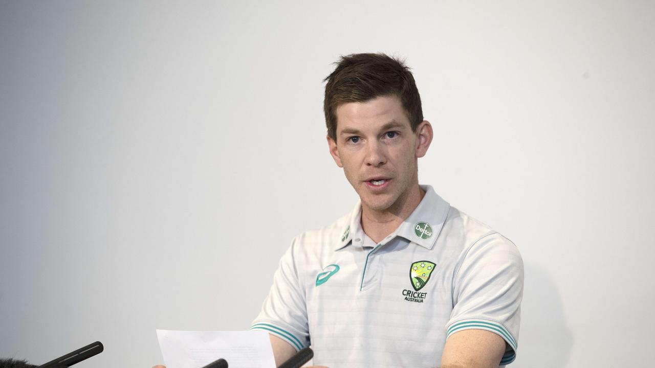 Tim Paine stepped down as Australian men's Test Cricket Captain at Hobart. Picture: Chris Kidd
