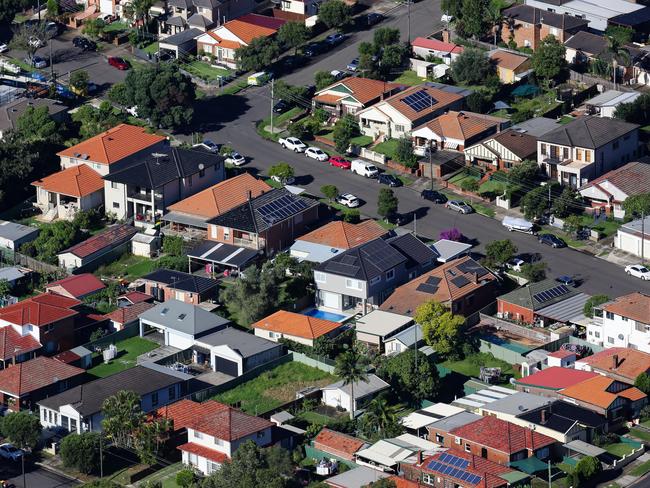 SYDNEY, AUSTRALIA - NewsWire Photos MARCH 24, 2021: An Aerial view of the Housing Market in the Western Sydney region from the Domestic Airport at Mascot to Marsden Park, in Sydney Australia. Picture: NCA NewsWire / Gaye Gerard