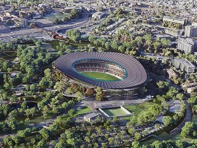 An artist impression of Brisbane Stadium in Victoria Park for Brisbane 2032 Olympics. Source: Queensland Government.