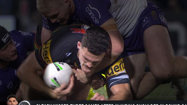 The Nathan Cleary tackle in question.