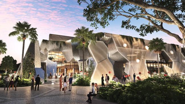 New updated designs for the planned Lyric theatre at HOTA on the Gold Coast.