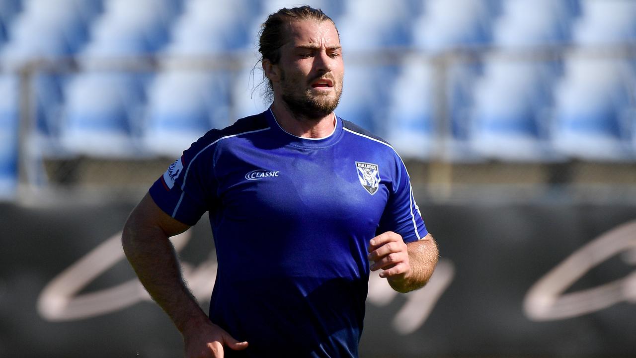 Kieran Foran of the Bulldogs takes part in a training session at Belmore Sports Ground