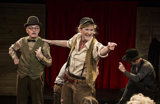 Virginia Gay as Calamity Jane with fellow cast members Tony Taylor (left) and Anthony Gooley. Picture: supplied