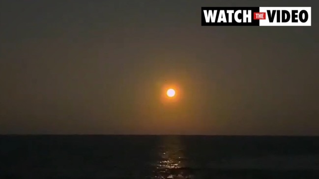 Pink Supermoon Rises Over Sydney