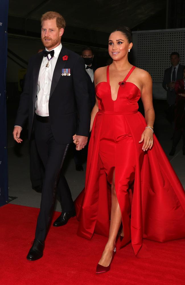 A quick dash up the red carpet at the 2021 Salute To Freedom Gala. Picture: Dia Dipasupil/Getty