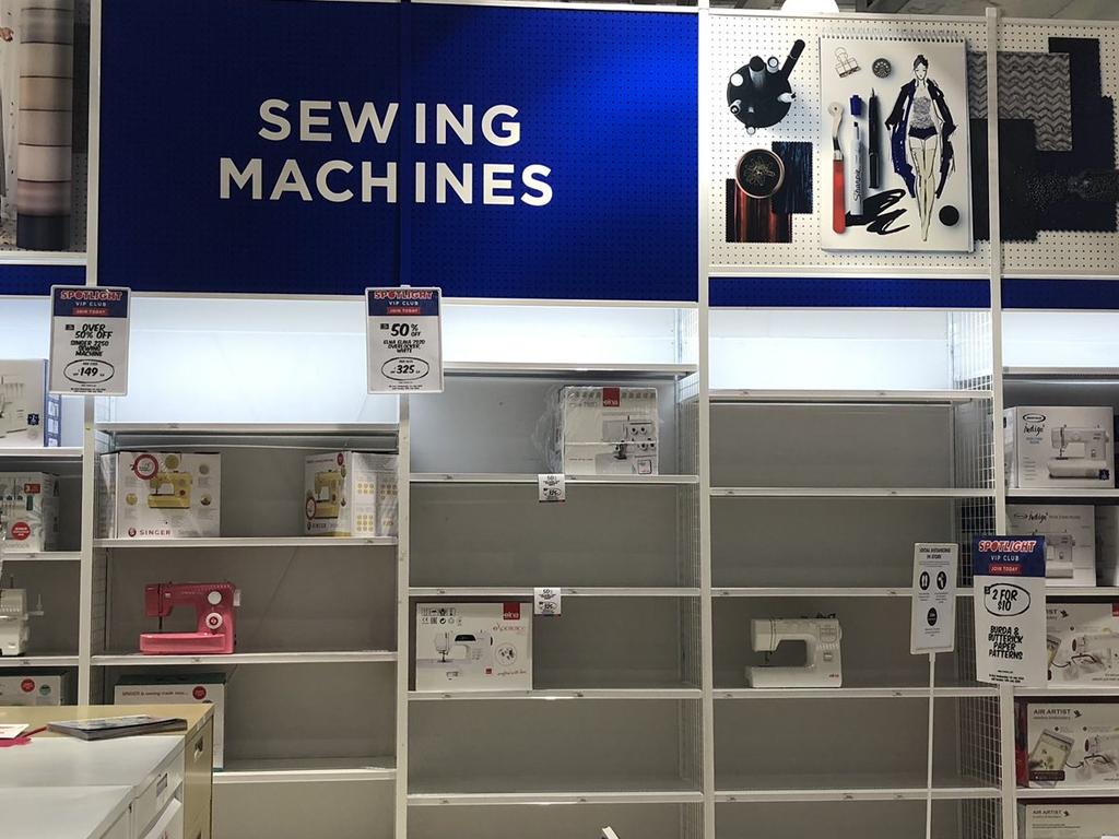 Sewing machines are nearly sold out just hours after the announcement was made. Picture: Twitter