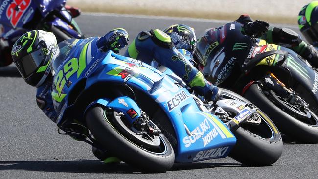 Andrea Iannone of Italy compete sin the Australian Motorcycle Grand Prix 2018 on Phillip Island. Picture: David Crosling/AAP