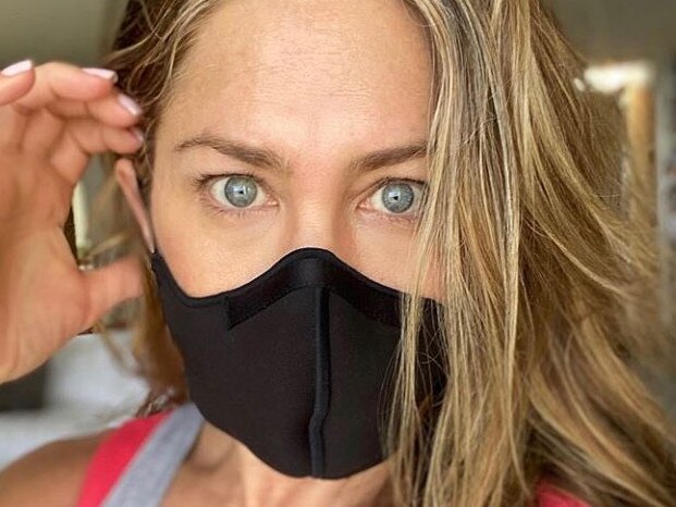 Jennifer Aniston begged her 34.4 million Instagram followers to "wear a damn mask". Picture: Instagram.