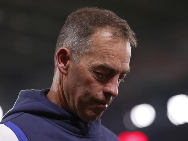 MELBOURNE, AUSTRALIA - MAY 04:  Alastair Clarkson, Senior Coach of the Kangaroos is see after the round eight AFL match between St Kilda Saints and North Melbourne Kangaroos at Marvel Stadium, on May 04, 2024, in Melbourne, Australia. (Photo by Darrian Traynor/Getty Images)