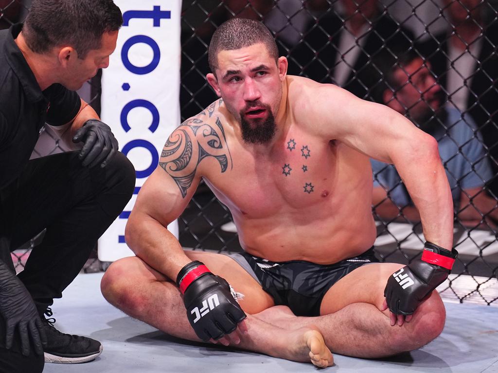 Robert Whittaker went down via submission in the opening round. Picture: Chris Unger/Zuffa LLC