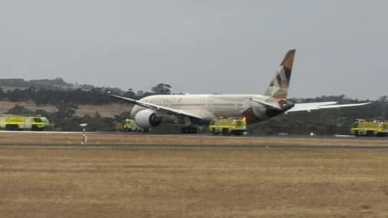 Plane’s wheels explode in runway drama at Melbourne Airport