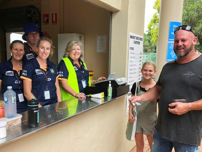 Some the fans who watched the Gold Coast Titans play the New Zealand Warriors at Oakes Oval on February 27, 2021. Photo: Alison Paterson