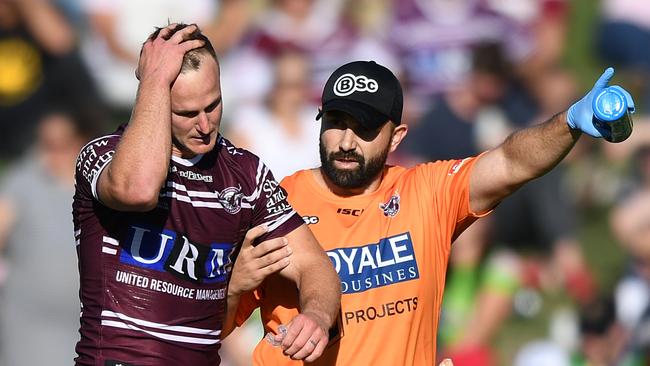 Daly Cherry-Evans was injured in Manly’s Round 7 win over Canberra last month. Picture: AAP