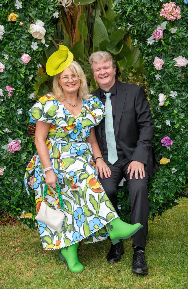 Susie and Brett Garmeister. IEquine Toowoomba Weetwood Raceday - Clifford Park Saturday September 28, 2024 Picture: Bev Lacey