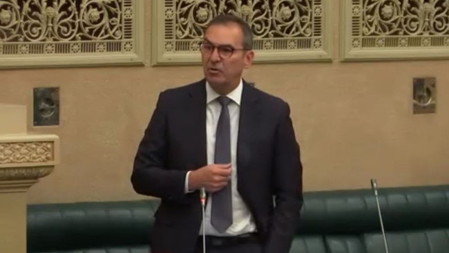 Former premier Steven Marshall in state parliament on Thursday.