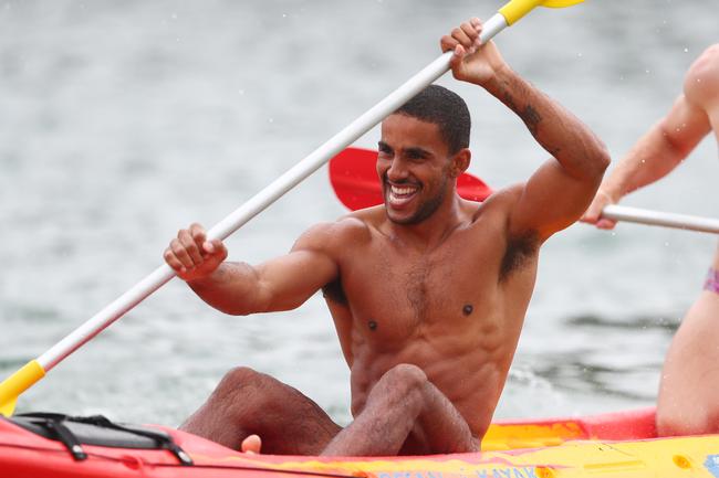 GOLD COAST, AUSTRALIA - JANUARY 23: Touk Miller during a Gold Coast Suns AFL training session at Palm Beach Parklands on January 23, 2020 in Gold Coast, Australia. (Photo by Chris Hyde/Getty Images)