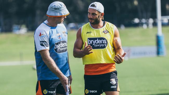 Robbie Farah is enjoying working under new coach Michael Maguire. Picture: Wests Tigers