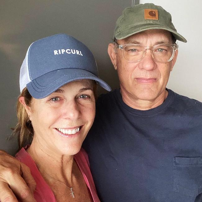 Instagram image of Rita Wilson and Tom Hanks while they are in hospital for coronavirus