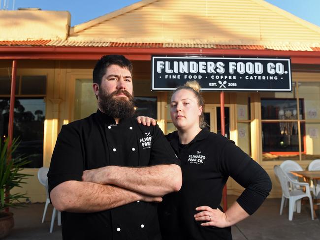 OPPOSED: The owners of Flinders Food Co, Doogal Hannagan and Louise Lynch. Picture: Tom Huntley