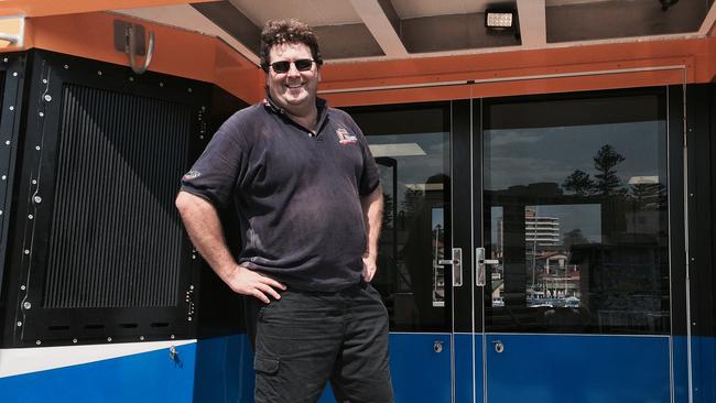 Ocean Surfer co-owner Will Ford aboard the new vessel at Manly