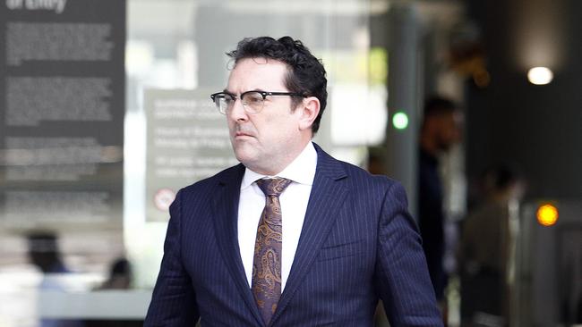 Defence barrister Andrew Hoare, acting for Mr Lehrmann, at the Supreme Court in Brisbane. Picture: NCA NewsWire / Tertius Pickard