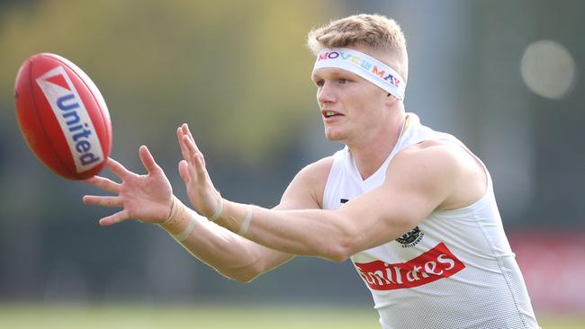 Collingwood training at Olympic Park.. Adam Treloar. Pic: Michael Klein.