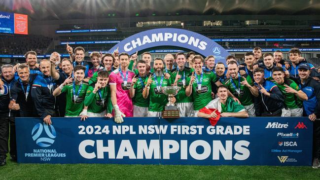 Marconi Stallions claimed the 2024 NPL NSW championship with a 3-0 win over Rockdale Ilinden. Picture: Football NSW