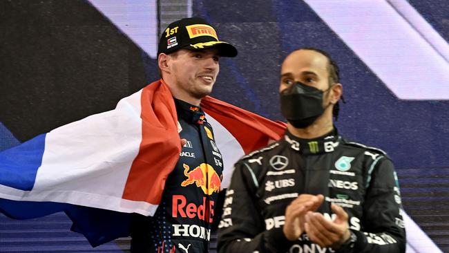 Hamilton was dignified in defeat, even if the overwhelming consensus was that the seven-times world champion was robbed of victory by a controversial decision by race steward Michael Masi at the end of a dramatic race. Photo: Andrej Isakovic/AFP