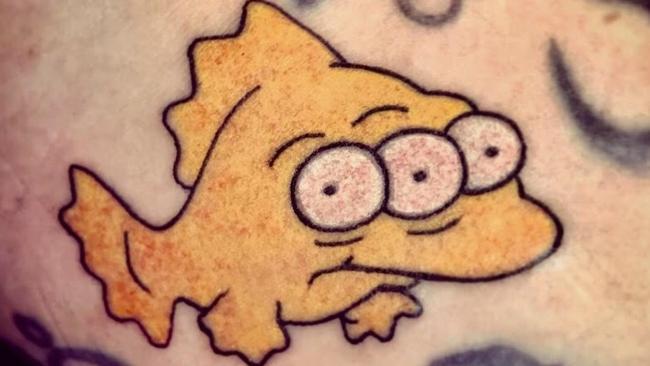 Blinky the three-eyed fish is now part of Tom Zemp “forever”. Picture: Supplied