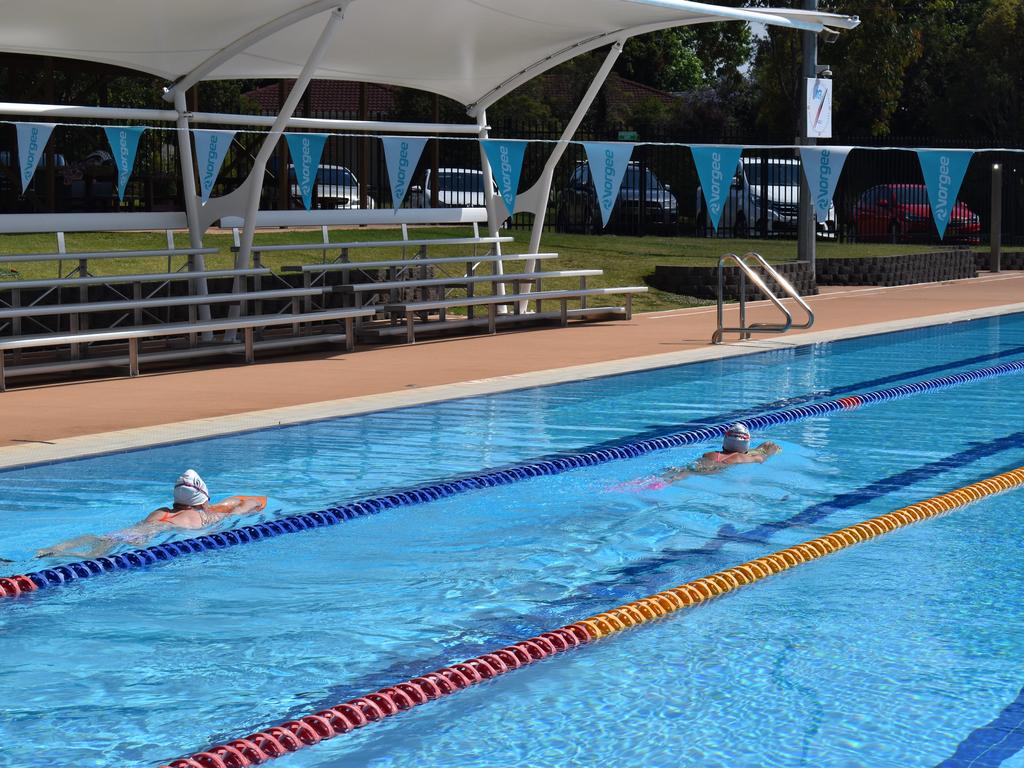 A few of the high performance camp complete their training at the Alstonville Aquatic centre.