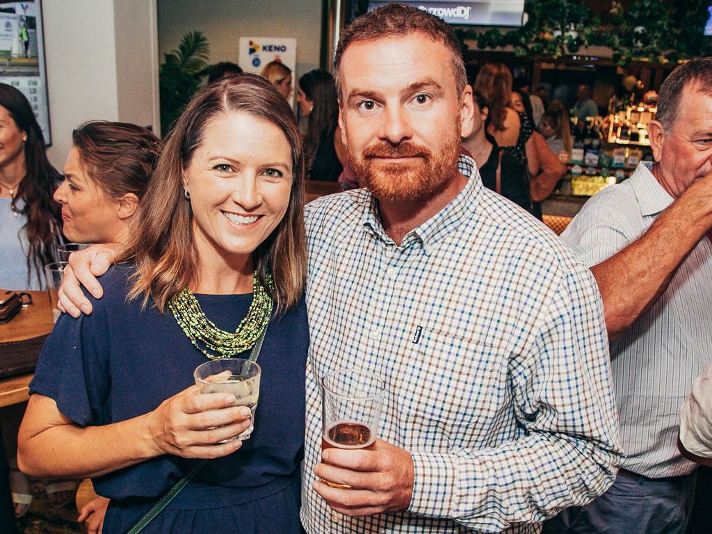 Shona and Joe Heanen at The Spotted Cow reopening in Toowoomba. Socials: Damien Anthony Rossi | Picture: Ali Rasoul